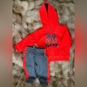 Champion Boys 18M Zip-Up + Pants Set — Super Fly Little Guy Outfit